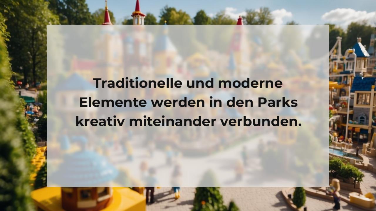 Traditionelle und moderne Elemente werden in den Parks kreativ miteinander verbunden.