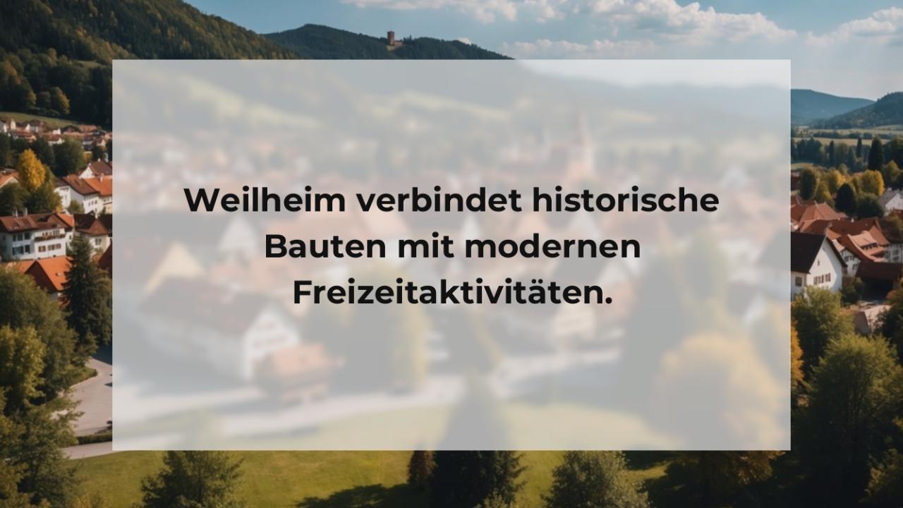 Weilheim verbindet historische Bauten mit modernen Freizeitaktivitäten.