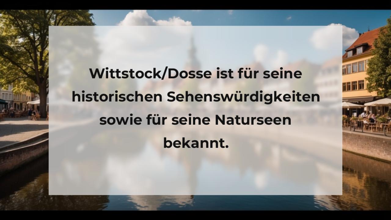 Wittstock/Dosse ist für seine historischen Sehenswürdigkeiten sowie für seine Naturseen bekannt.