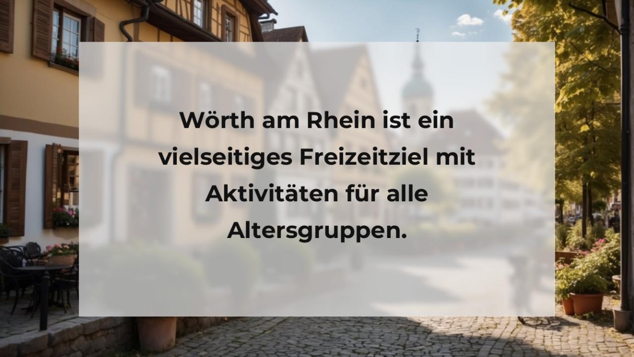 Wörth am Rhein ist ein vielseitiges Freizeitziel mit Aktivitäten für alle Altersgruppen.