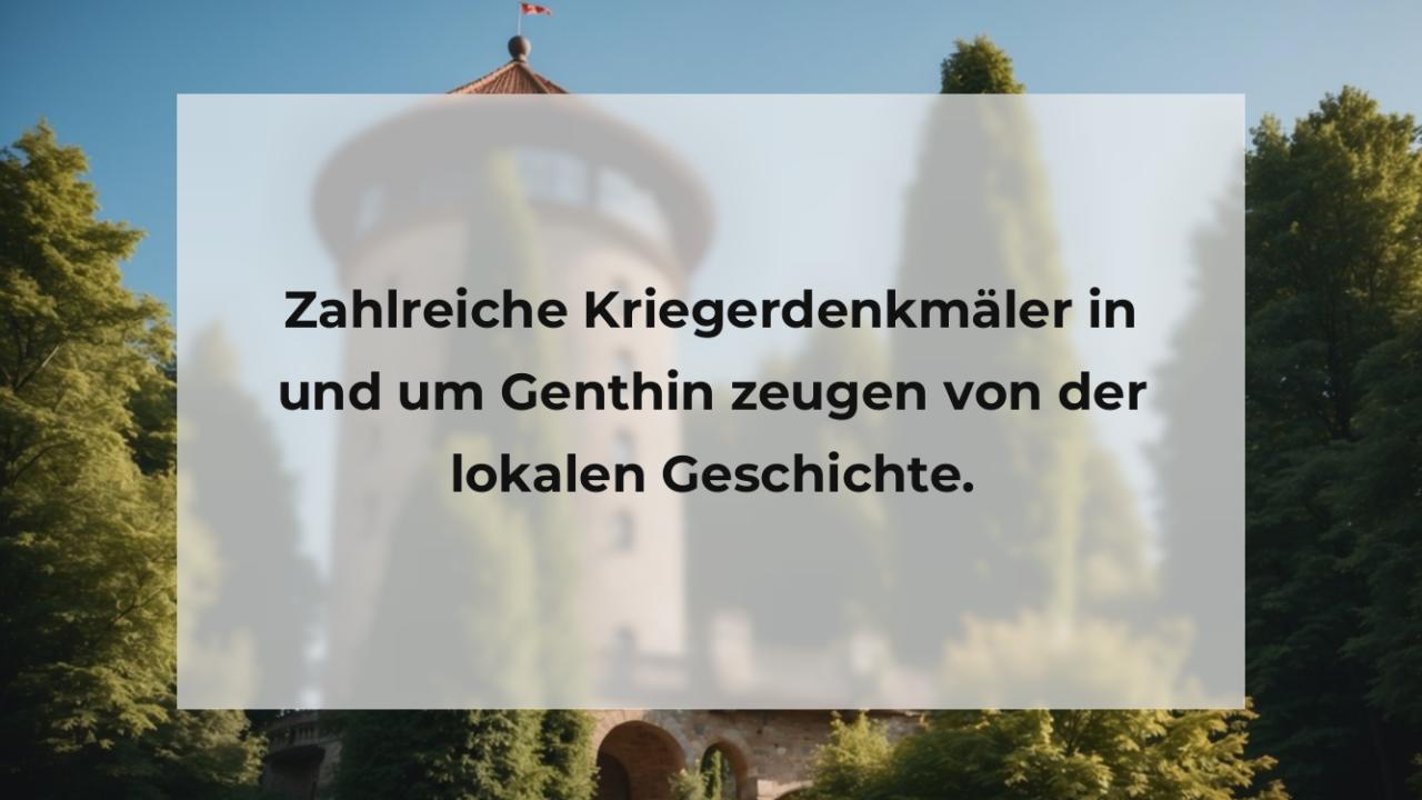 Zahlreiche Kriegerdenkmäler in und um Genthin zeugen von der lokalen Geschichte.